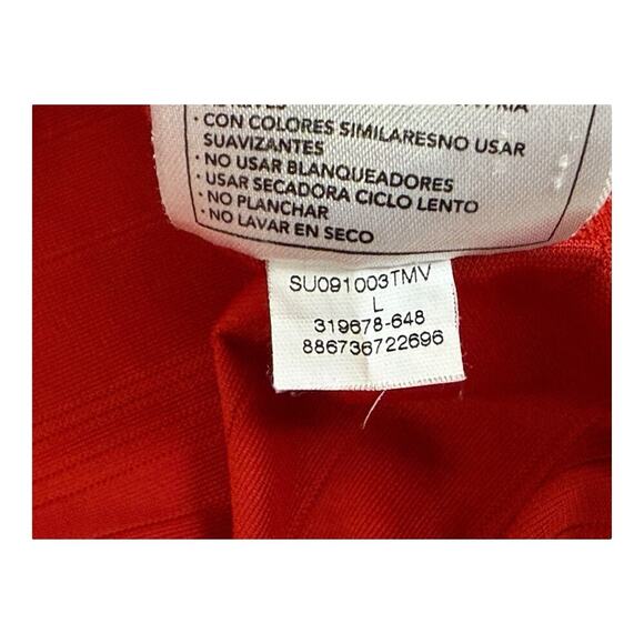 Nike Golf Polo Shirt Mens L Red Dri Fit Performance Golf Embroidered Sleeve Logo - Picture 13 of 14